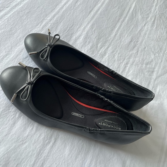 Rockport Total Motion Metallic Grey Leather Shoes - Picture 11 of 12